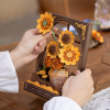 TH002 - Golden Sunflower Wall Art ~ Διακοσμητικό τοίχου με φωτισμό - Hobbycity.gr - Rowood