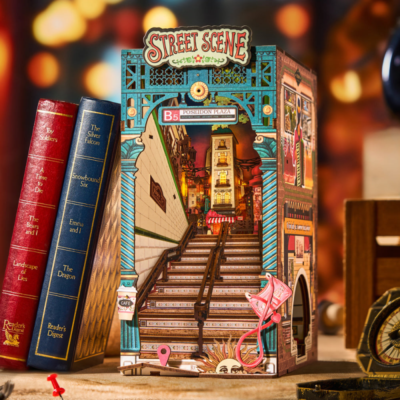 TGB13 - Street Scene DIY Book Nook Shelf Insert - Hobbycity.gr - RoLife