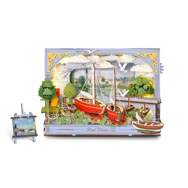 TH004 - Red Boats ~ Διακοσμητικό τοίχου με φωτισμό - Hobbycity.gr - RoLife