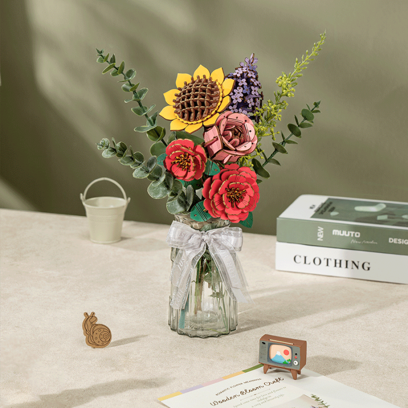 TW041 - Ρόζ Τριαντάφυλλο - Hobbycity.gr - Rowood