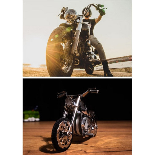 MT012 - Μοτοσυκλέτα Roadway Fantasy Harley - Hobbycity.gr - Metal Time