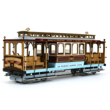 Wooden Tram & Buses Models