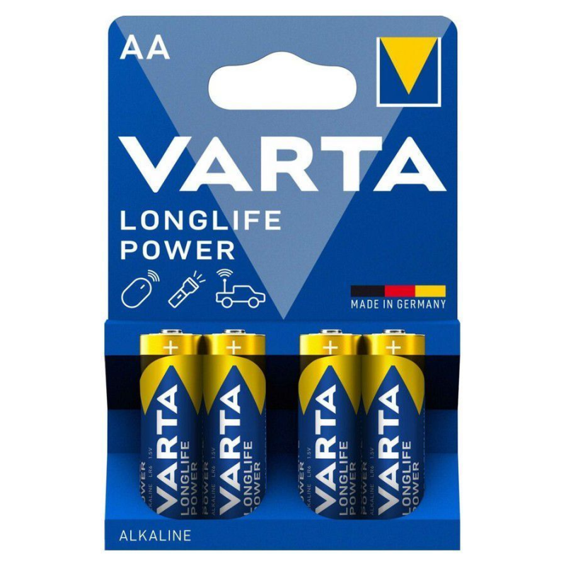 AA - VARTA Longlife Power AA Αλκαλικές Μπαταρίες 1.5V 4 τμχ - Hobbycity.gr - VARTA