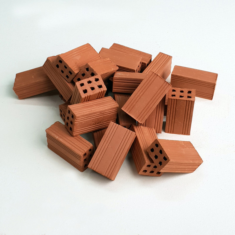 21000 - Τούβλα Κόκκινα 1:10  (25 τμχ) - Hobbycity.gr - Aedes