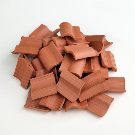 Κεραμίδια Ρωμαϊκού τύπου Κόκκινα 1:10  (100 τμχ)