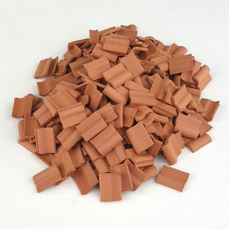 22040 - Κεραμίδια Ρωμαϊκού τύπου Κόκκινα 1:20  (150 τμχ) - Hobbycity.gr - Aedes