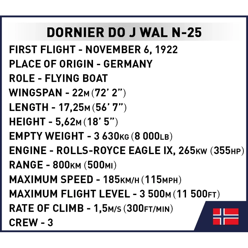 1384 - Dornier Do J Wal "Amundsen" N-25 - Hobbycity.gr - COBI