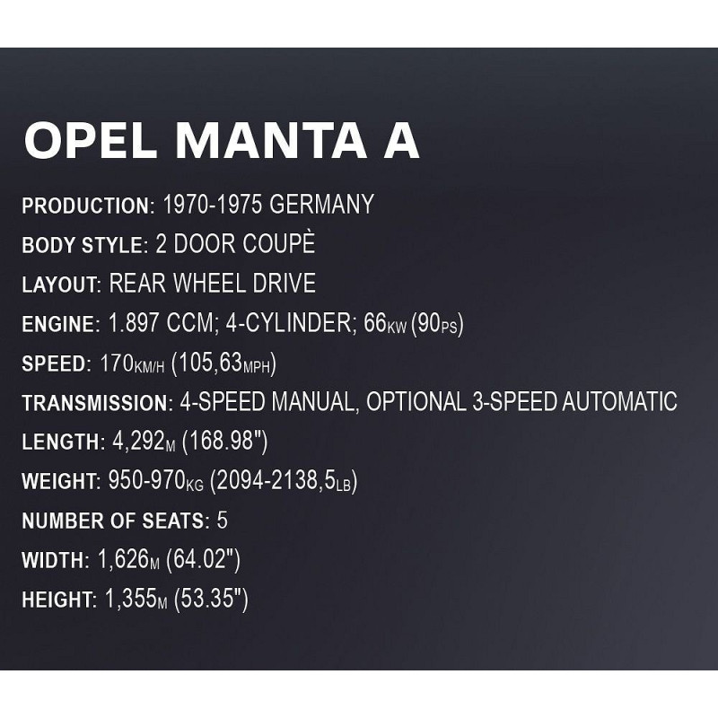 24339 - Opel Manta A 1970 - Hobbycity.gr - COBI