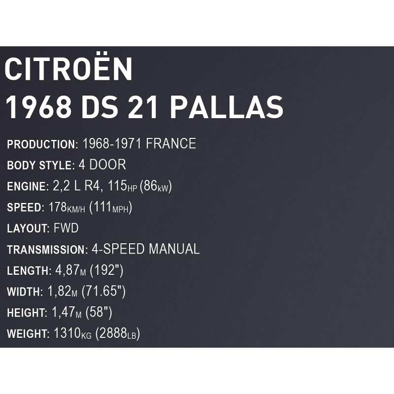 24348 - Citroen DS 21 Pallas 1968 - Hobbycity.gr - COBI