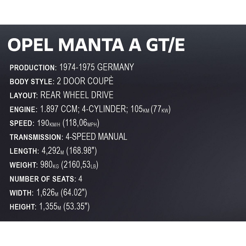 24349 - Opel Manta A GT/E 1974 - Hobbycity.gr - COBI