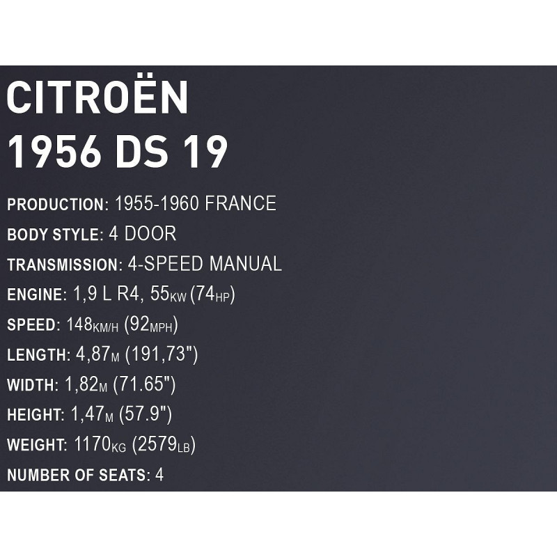 24350 - Citroen DS 19 1956 - Executive Edition - Hobbycity.gr - COBI