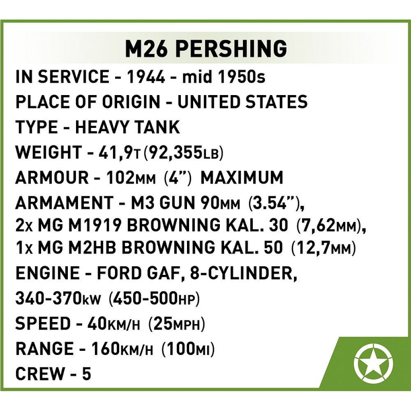 2564 - M26 Pershing T26E3 - Hobbycity.gr - COBI