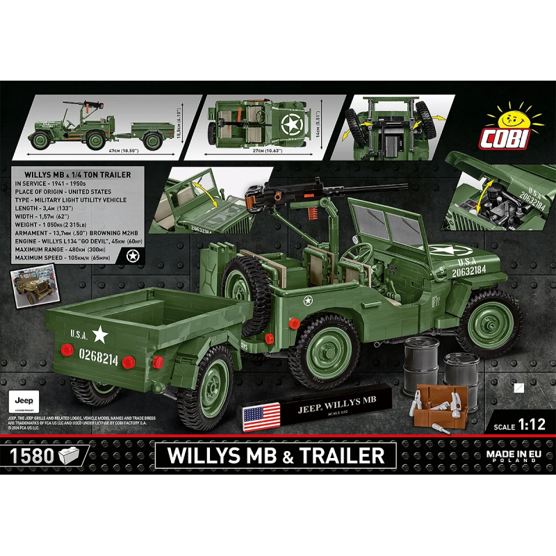 2804 - Willys MB & Trailer - Executive Edition - Hobbycity.gr - COBI