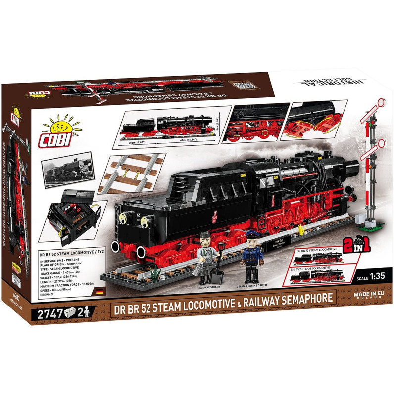 6287 - DR BR 52 Steam Locomotive & Railway Semaphore - Hobbycity.gr - COBI