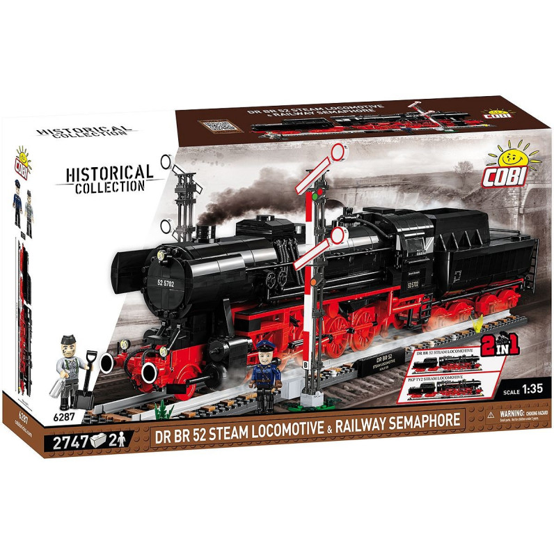 6287 - DR BR 52 Steam Locomotive & Railway Semaphore - Hobbycity.gr - COBI