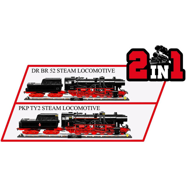 6287 - DR BR 52 Steam Locomotive & Railway Semaphore - Hobbycity.gr - COBI