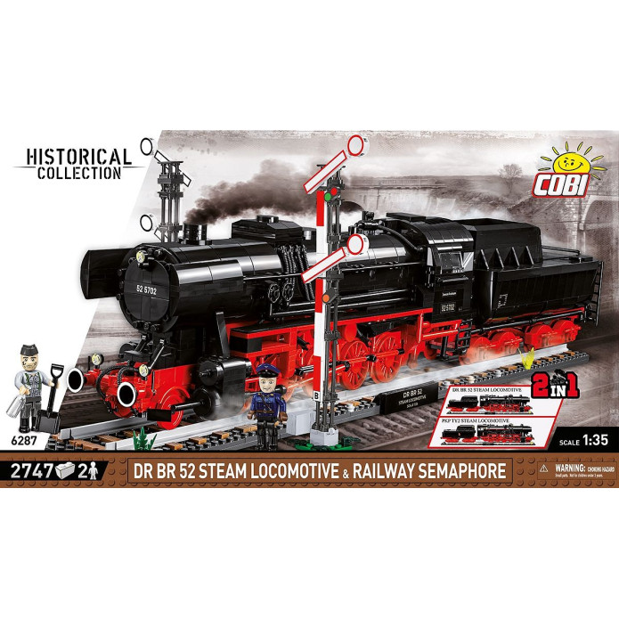 6287 - DR BR 52 Steam Locomotive & Railway Semaphore - Hobbycity.gr - COBI