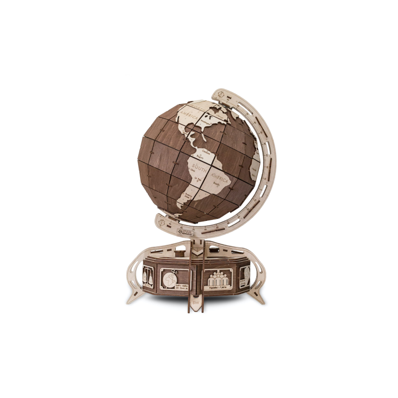 000389 - The Globe  (Καφέ) - Hobbycity.gr - EWA ECO-WOOD-ART