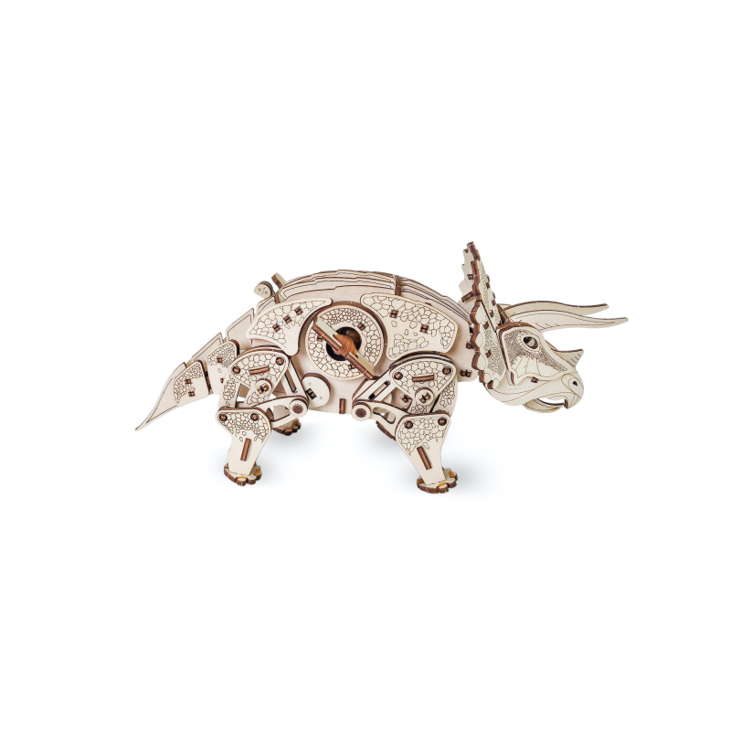 000570 - Triceratops με Κίνηση - Hobbycity.gr - EWA ECO-WOOD-ART