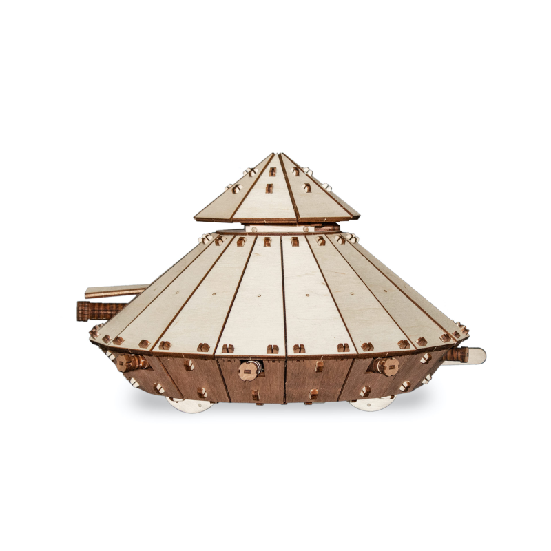 000716 - Da Vinci Tank Κουρδιστό με Κίνηση - Hobbycity.gr - EWA ECO-WOOD-ART