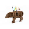 000990 - BEAR (brown) desk organiser - Hobbycity.gr - EWA ECO-WOOD-ART