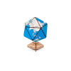001386 - Icosahedral Globe (Μπλέ) - Hobbycity.gr - EWA ECO-WOOD-ART