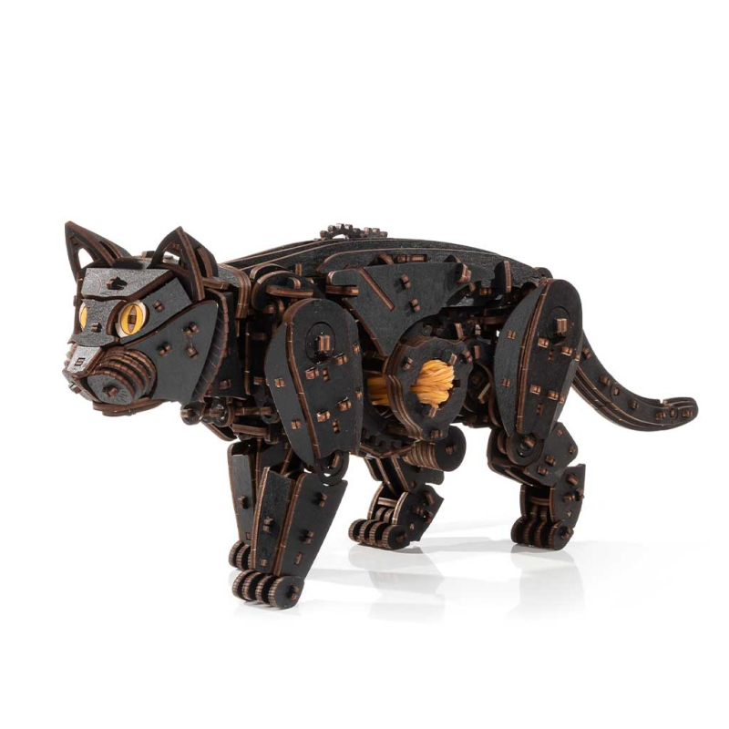 002598 - Black Cat με Κίνηση - Hobbycity.gr - EWA ECO-WOOD-ART