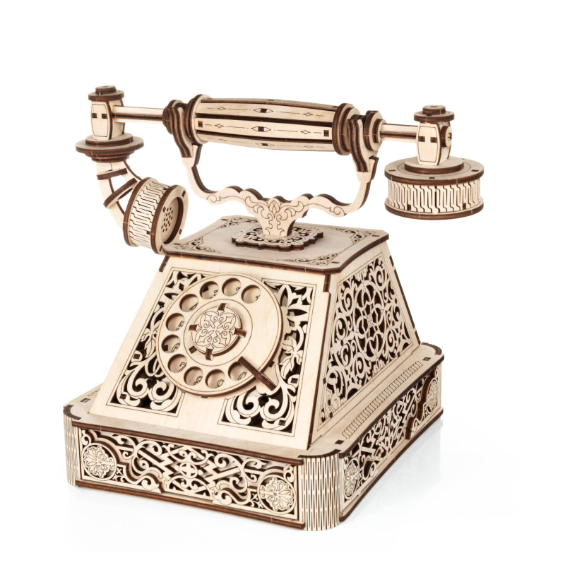 003861 - Retro Telephone - Hobbycity.gr - EWA ECO-WOOD-ART