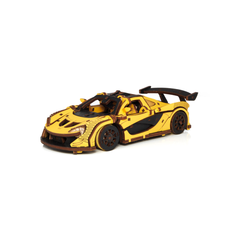 004042 - Racing car – Κίτρινο με Κίνηση - Hobbycity.gr - EWA ECO-WOOD-ART