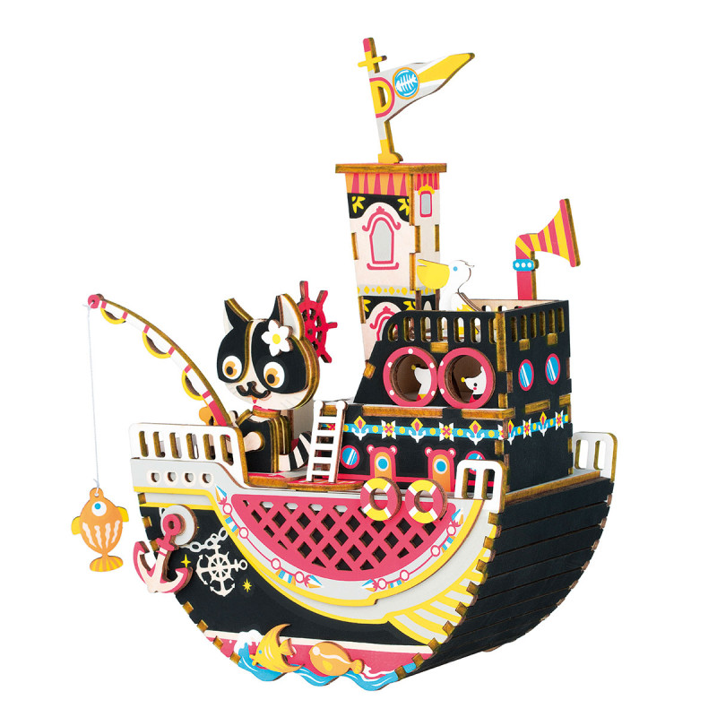 AMD42 - Fishing Kitty (Μελωδία: Sanpo) ~ Κουρδιστό - Hobbycity.gr - RoLife