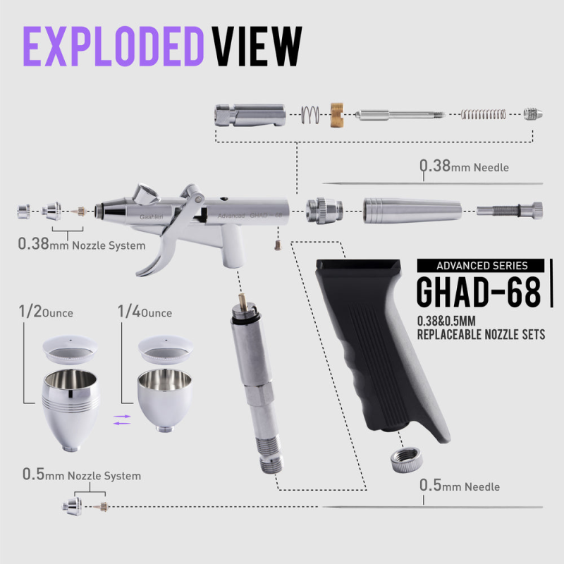 40140 - GHAD-68 Advanced Series Airbrush - Hobbycity.gr - Gaahleri