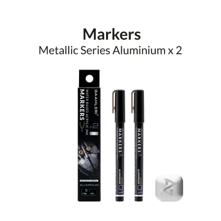 Μαρκαδόρος Μεταλλικού Χρώματος Aluminium   (2 τμχ)