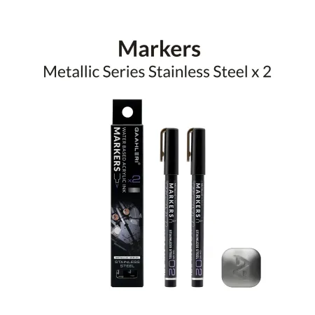 Μαρκαδόρος Μεταλλικού Χρώματος Stainless Steel  (2 τμχ)