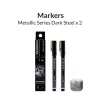 45022 - Μαρκαδόρος Μεταλλικού Χρώματος Dark Steel  (2 τμχ) - Hobbycity.gr - Gaahleri