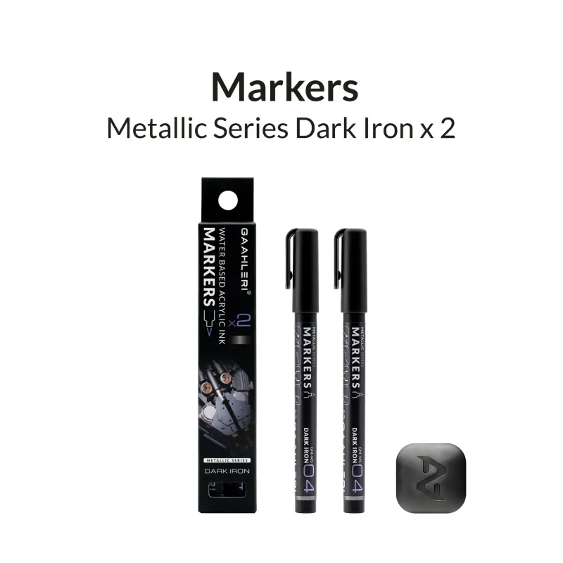 45039 - Μαρκαδόρος Μεταλλικού Χρώματος Dark Iron  (2 τμχ) - Hobbycity.gr - Gaahleri