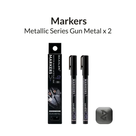 Μαρκαδόρος Μεταλλικού Χρώματος Gun Metal  (2 τμχ)