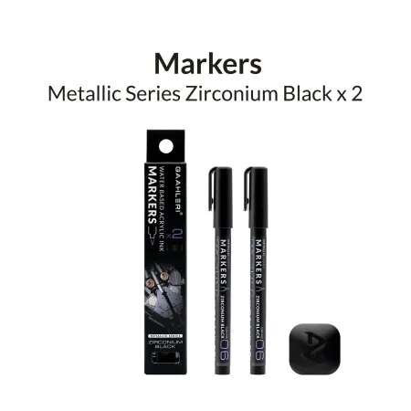 Μαρκαδόρος Μεταλλικού Χρώματος Zirconium Black  (2 τμχ)