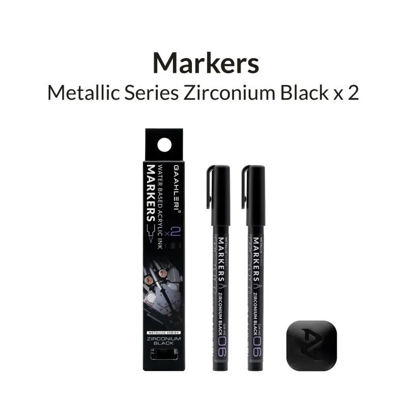 45053 - Μαρκαδόρος Μεταλλικού Χρώματος Zirconium Black  (2 τμχ) - Hobbycity.gr - Gaahleri