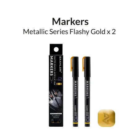 Μαρκαδόρος Μεταλλικού Χρώματος Flashy Gold  (2 τμχ)