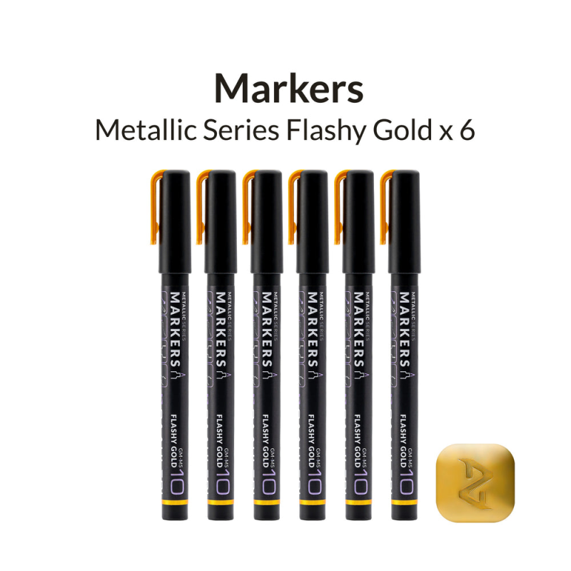 45206 - Μαρκαδόροι Μεταλλικού Χρώματος 6 x Flashy Gold - Hobbycity.gr - Gaahleri