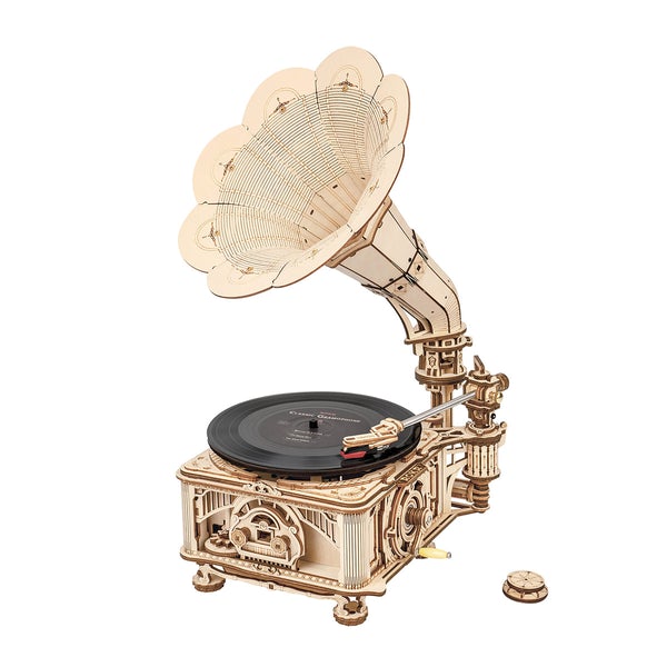 LKB01 - Classical Gramophone με 3 Μελωδίες από Δίσκο Βινυλίου: The merry gent, Memory of a dance, The giant killers - Hobbycity.gr - Rokr
