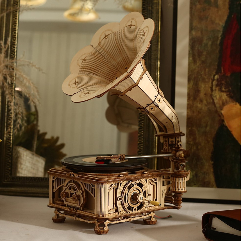 LKB01D - Classical Gramophone (Ηλεκτρική και Χειροκίνητη Λειτουργία Περιστροφής) - Hobbycity.gr - Rokr