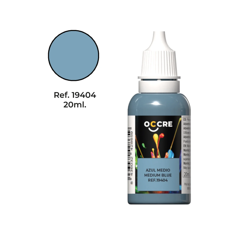 19404 - Μπλέ Medium Ακρυλικό Χρώμα 20 ml - Hobbycity.gr - OcCre