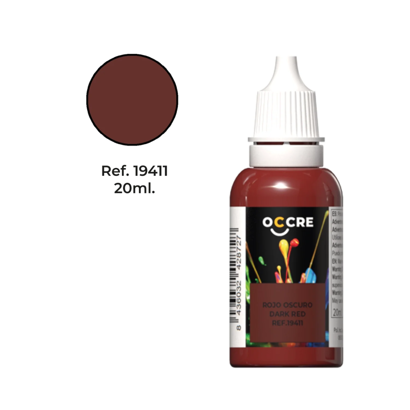 19411 - Κόκκινο Σκούρο Ακρυλικό Χρώμα 20 ml - Hobbycity.gr - OcCre