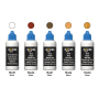 Σετ ακρυλικών βαφών/dye των 50 ml και σατινέ βερνίκι των 50 ml