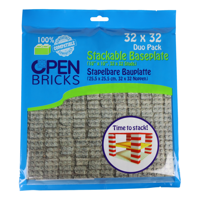 OBP32PV2 - Open Bricks Βάση Κατασκευής Πλακόστρωτο έδαφος ~ Pavement (2 τμχ) - Hobbycity.gr - Open Brick Source