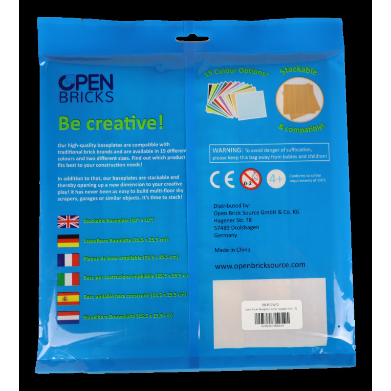 OBP32WF2 - Open Bricks Βάση Κατασκευής Ξύλινο πάτωμα ~ Wooden floor (2 τμχ) - Hobbycity.gr - Open Brick Source