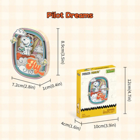 Snoopy Flies Around the World Interactive Magnet