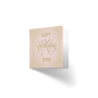 Mini κάρτα 11 x 11 "Happy Birthday"  ροζ