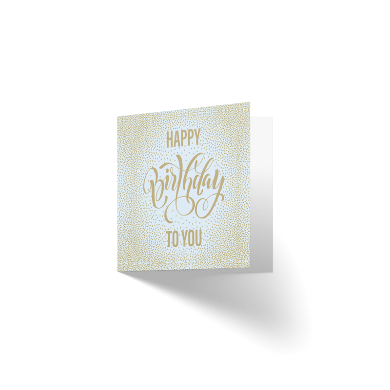 20FM112 - Mini κάρτα 11 x 11 Happy Birthday  γαλάζιο - Hobbycity.gr - Marpimar Edizioni Srl